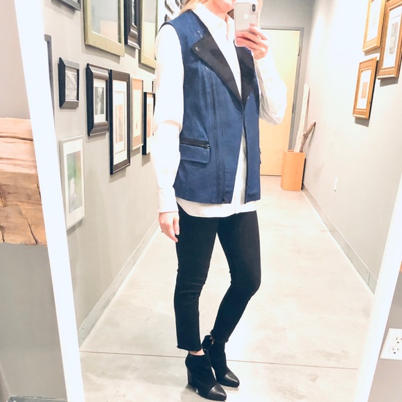 Rebecca Taylor %100 lamb leather vest jacket - Picture 2 of 6